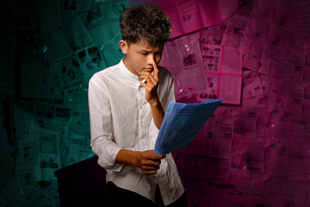 person overwhelmed by information