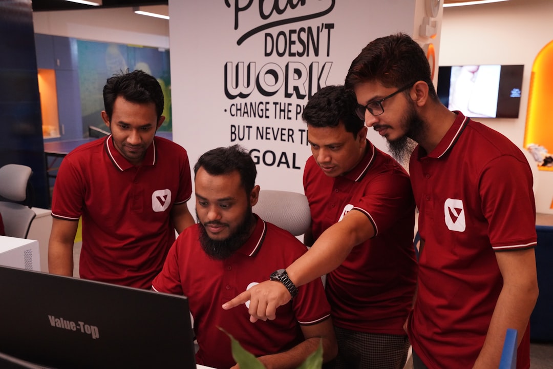 team working online collaboration