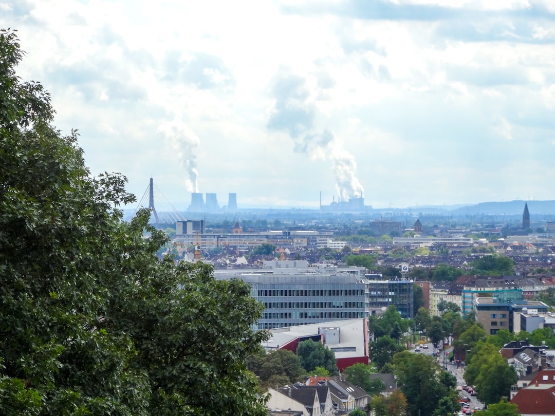 air pollution city skyline