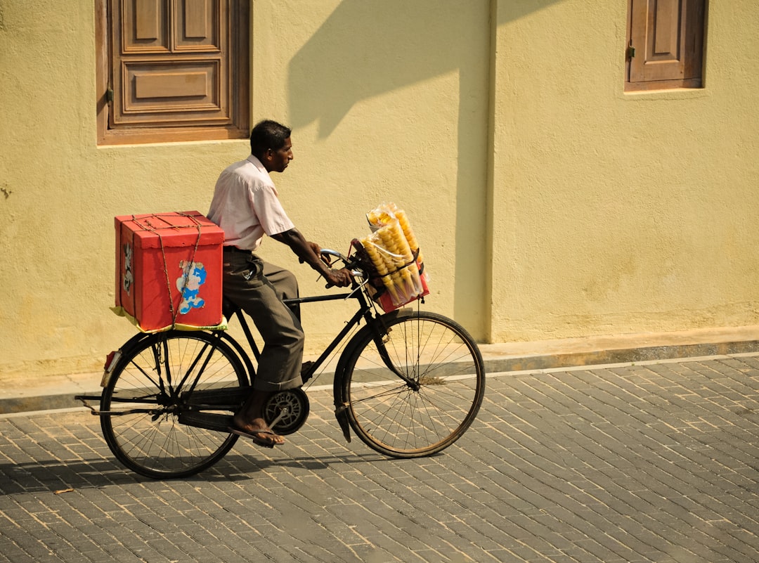 barista making coffee on mobile cart