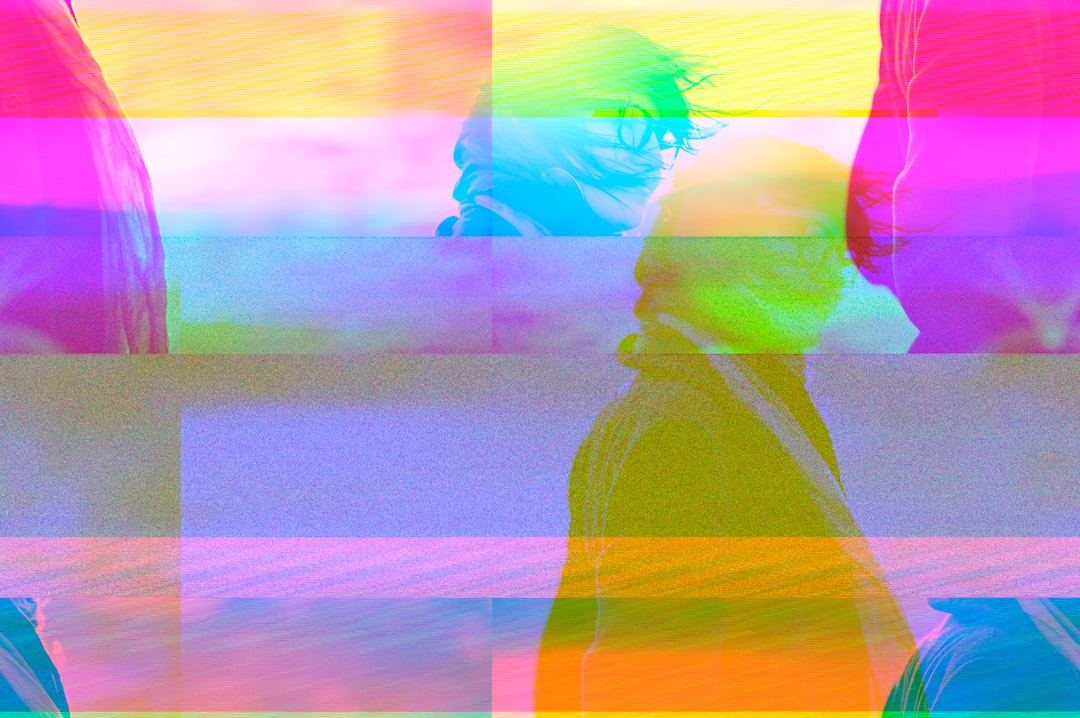 digital artist mixing colors on screen