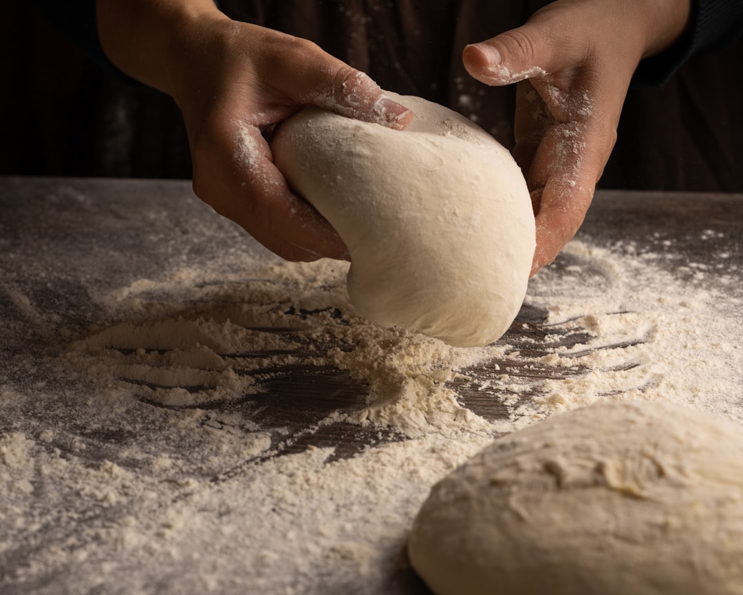 pastry chef mixing dough