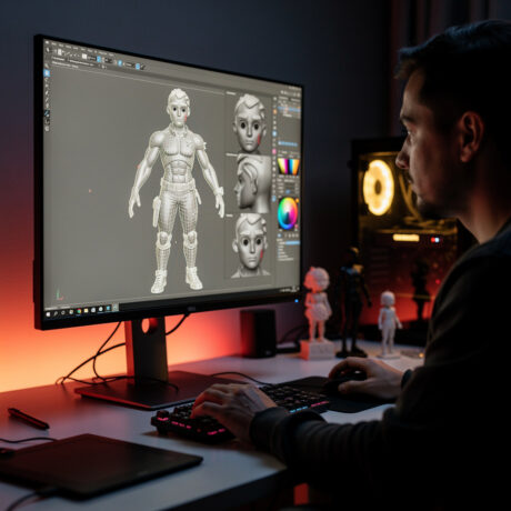 نحت الشخصيات ثلاثية الأبعاد في بلندر