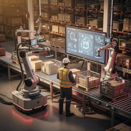 دمج الروبوتات في المستودعات