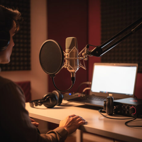استوديو التعليق الصوتي المنزلي